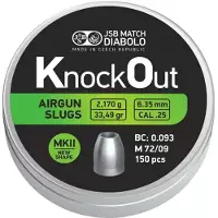 JSB Match Diabolo KO Knock Out Slugs 6,35mm 2,17g 150/ras