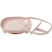 B.Box 2in1 Suction Plate lautanen varustettu imukupilla Blush 1 kpl