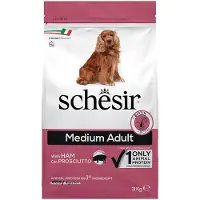 Schesir 2x3kg Dog Medium Adult kinkku koiran kuivaruoka