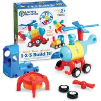 Learning Resources | 3-in-1 rakennussetti - Raketti, juna & helikopteri