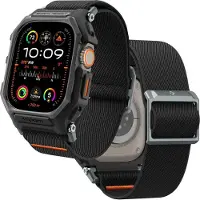 Spigen Apple Watch Ultra/Ultra 2/Ultra 3 Lite Fit Pro -ranneke kotelolla - 49mm - musta