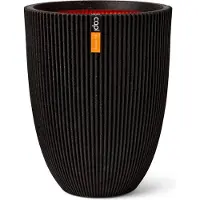 Capi Europe Musta Muovi GROOVE Maljakko Capi Europelta 34x34x46cm