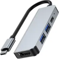 Tech-Protect V2 4-in-1 Hub Adapter - Monisovitin - Harmaa