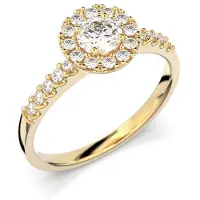 Festive Isabella halo-timanttisormus 18-595-052-KK-HSI1