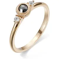 Kalevala Koru Valittu kolmikivinen 0.23 ct musta/kirkas timanttisormus kulta 141000003M210