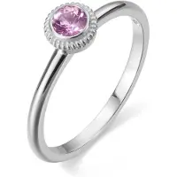 Kalevala Koru Valittu pinkki 4.0 mm safiirisormus valkokulta 541000002S175