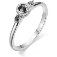 Kalevala Koru Valittu kolmikivinen 0.23 ct musta timanttisormus valkokulta 541000003B195
