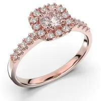 Festive Josefiina Morganiitti halo-timanttisormus 14-597-052M-PK-HSI1