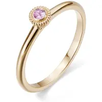 Kalevala Koru Valittu 2.5 mm pinkki safiirisormus kulta 141000001S180