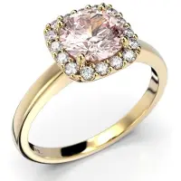 Festive Jennifer Morganiitti halo-timanttisormus 18-638-116M-KK-LABGVS1