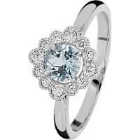 Kohinoor timantti-akvamariinisormus Bellis 033-616VA-16-175