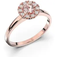 Festive Annabella Morganiitti halo-timanttisormus 18-598-028M-PK-HSI1