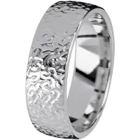 Kohinoor Duetto Gold Frost 7 mm valkokultasormus 003-816V-210