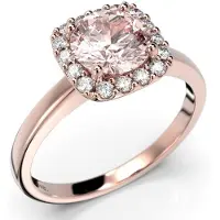 Festive Jennifer Morganiitti halo-timanttisormus 14-638-116M-PK-LABGVS1