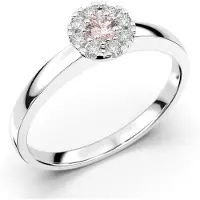 Festive Bella Morganiitti halo-timanttisormus 18-606-015M-VK-HSI1