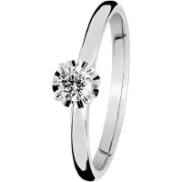 Kohinoor timanttisormus Vega valkokulta 033-445V-18-155