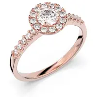 Festive Isabella halo-timanttisormus 14-595-052-PK-LABGVS1