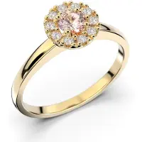 Festive Annabella Morganiitti halo-timanttisormus 18-598-028M-KK-HSI1