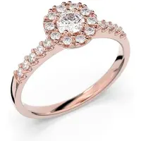 Festive Annabella halo-timanttisormus 14-599-038-PK-HSI1