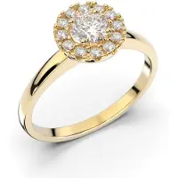 Festive Isabella halo-timanttisormus 18-594-042-KK-HSI1