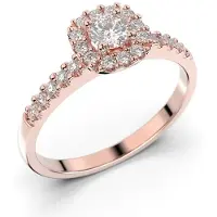 Festive Janette halo-timanttisormus 14-566-040-PK-HSI1