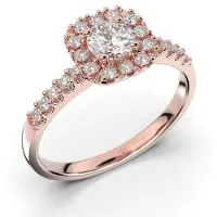 Festive Josefiina halo-timanttisormus 18-597-052-PK-HSI1