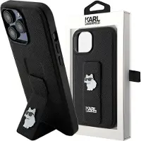 Karl Lagerfeld Gripstand -musta iPhone 13 -kotelo