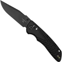 Hogue Deka 24376, Solid Black Polymer, Magnacut Clippoint, pocket knife