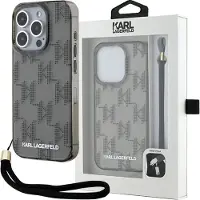 Karl Lagerfeld Klhcp15xhkdpnsk Iphone 15 Pro Max 6.7 Iml Mono Kl Pattern&cord Puhelinkotelo