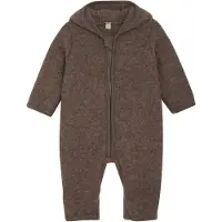 Huttelihut Pram Suit Wool Fleece - Brown - 86