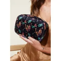 Fan Palm Black Hummingbird Medium Beauty Bag Medium