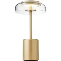 Nuura Aps LED-akkukäyttöinen pöytälamppu Blossi, korkeus 26 cm, kullanvärinen/kirkas himmennettävä, Messinki/kulta, Metalli, Skandinaavinen
