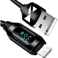 Wozinsky USB-A Cable - Lightning WUALC1 with LED Display 2.4A 1m - Black