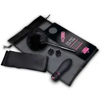 Kaalimato Sex Room Raunchy Kit - Seksivälinesetti, minivibraattorilla, seksinopilla, sidontaliinalla, huiskalla, tyylikäs, pareille