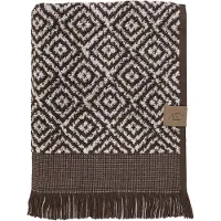 Mette Ditmer Morocco käsipyyhe 70 x 135 cm Suklaa-off-white