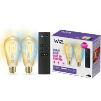 Wiz WI-FI BLE 50W ST64 AMB TW 2PK+REMOTE (929003057022)