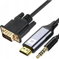 CO2 VGA - HDMI -KAAPELIMUUNNIN ÄÄNISOVITIN FULL HD 60HZ 1M