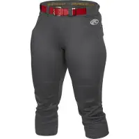 Rawlings Premium Yoga Style Peli/Harjoitus Fastpitch Softball Housut aikuisille yksivrinen grafiitti suuri