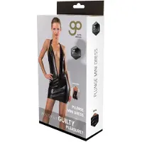 Guilty Pleasure Wetlook Plunge Minimekko - musta
