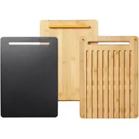 Fiskars Ff Skærebræt I Bambus, 3 Dele - 35X25CM