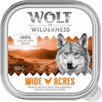 Wolf of Wilderness 24x150g MINI Adult Wide Acres kana märkäruoka koira