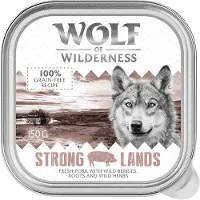 Wolf of Wilderness 24x150g MINI Adult Strong Lands sika märkäruoka