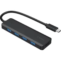 Gembird UHB-CM-U3P4P-01, USB 3.2 Gen 1 (3.1 Gen 1) Type-C, USB 3.2 Gen 1 (3.1 Gen 1) Type-C, Musta, Pyöreä kaapeli, 0,15 m, 5 V