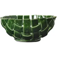 Ferm Living Plait kulho Ø24 cm Emerald green