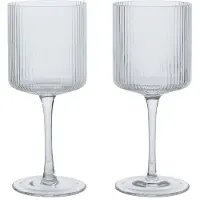 Ferm Living Ripple valkoviinilasi 26 cl 2-pakkaus Clear