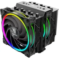 Akasa SOHO H7 Premium Dual Tower 7-Heatpipe CPU Cooler with Addressable RGB, 250TDP (AK-CC4026HP01)