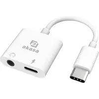 Akasa USB Type-C to 3.5mm Headphone Jack & PD 15W charging port (AK-CBCA30-08WH)