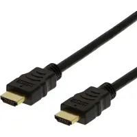 Deltaco – Taipuisa HDMI-kaapeli, 1m, 4K UHD, musta (HDMI-1010D-FLEX)