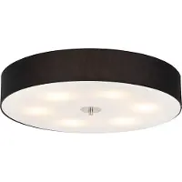 QAZQA Maalaismainen kattovalaisin musta 70 cm - Drum