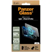 PanzerGlass iPhone 16 Pro Max EyeCare Ultra-Wide Fit EasyAligner Panssarilasi - musta reuna